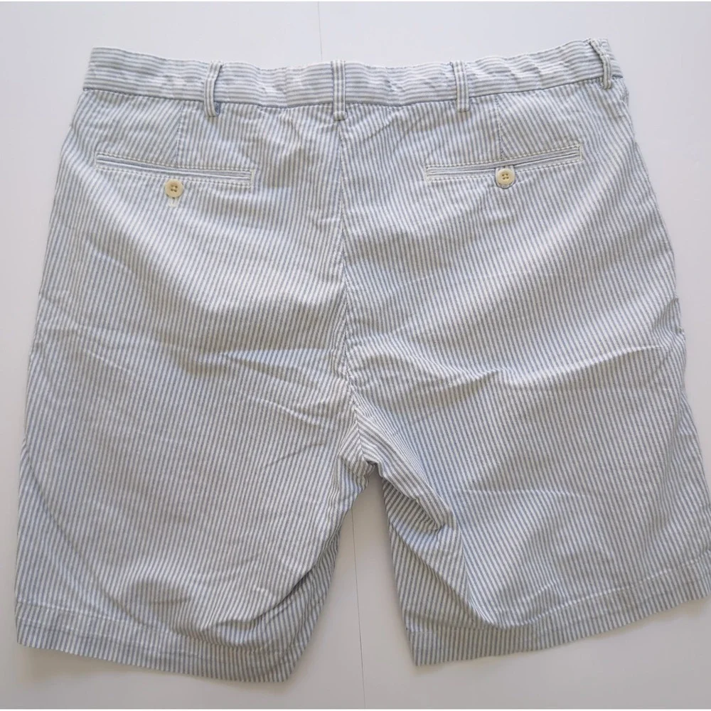 Polo Ralph Lauren Golf Shorts Mens 36 Blue White Striped Seersucker Classic